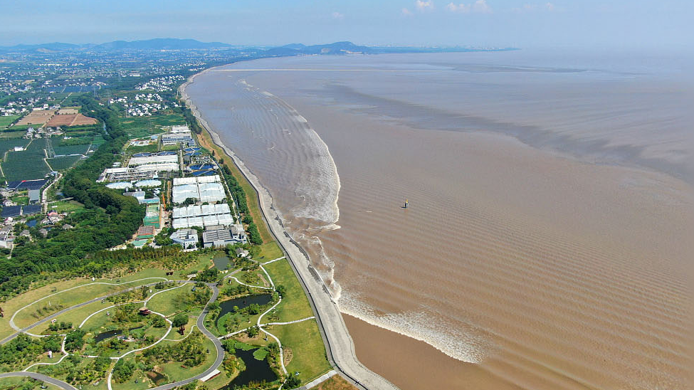 八月涛声吼地来!空中视角看钱塘江大潮气势如虹 八月涛声吼地来!空中视角看钱塘江大潮气势如虹