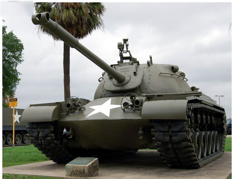 主战坦克：4205(2542)辆。其中，M-48A5T1/T2型2876辆(其中1300辆将储备)，M-60型932辆(A1刑274辆，A3型658辆)，“豹”式397辆(“豹”1A1型170辆，“豹”1A3型227辆)。装甲侦察车：“阿克雷普”式若干辆，步兵战车和装甲输送国：2966辆。其中，步兵战车：AIFV型65O辆：装甲输送车：AAPC型830辆，M-113/A1/A2型2813辆。图为M-48主战坦克1953年入列，总产量达到11703辆。该型坦克参加过朝鲜战争，越南战争和中东战争。我国台湾省陆军也装备有一定数量的M48A3坦克，并在其基础上改进成M48H“勇虎”（CM－11）主战坦克。