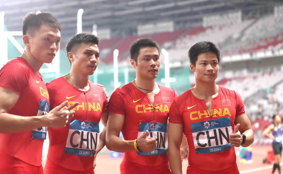 由徐海洋,糜弘,苏炳添和许周政组成的中国队以38秒89的成绩获得季军