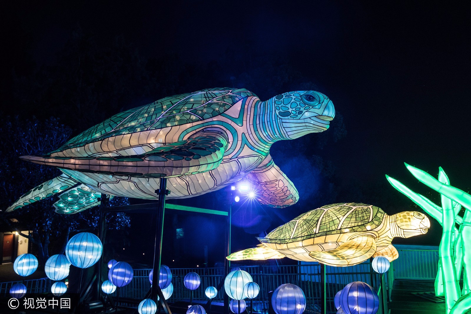 2017悉尼灯光音乐节:动物发光都能想出来!