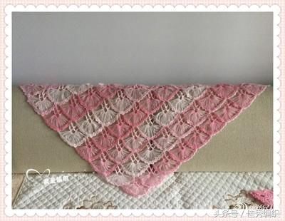 钩针编织教程图解 网红经典段染色三角形钩针