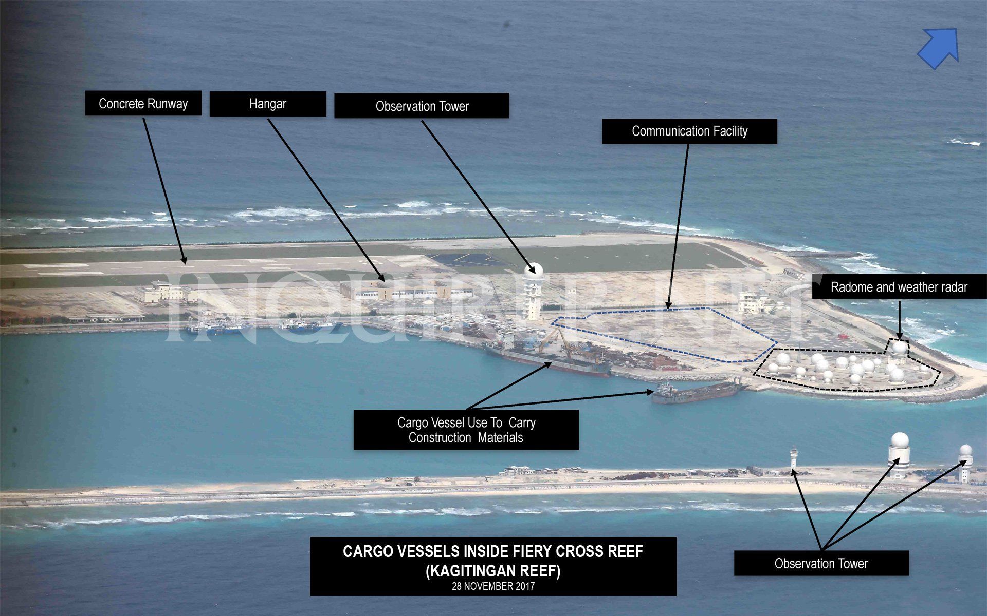 菲律宾媒体独家展示中国南海岛礁航拍照片