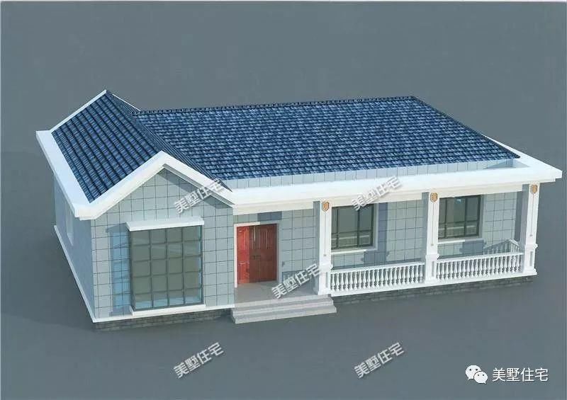 一层乡村小别墅,简单实用造价低又美观,很适合