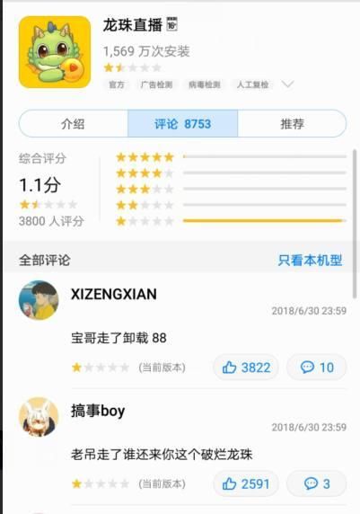 旭旭宝宝解约,龙珠苏宁被刷一星差评,粉丝:安排