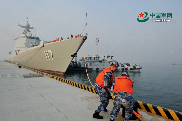 我国最先进052d型驱逐舰西宁号开始首次海上训练