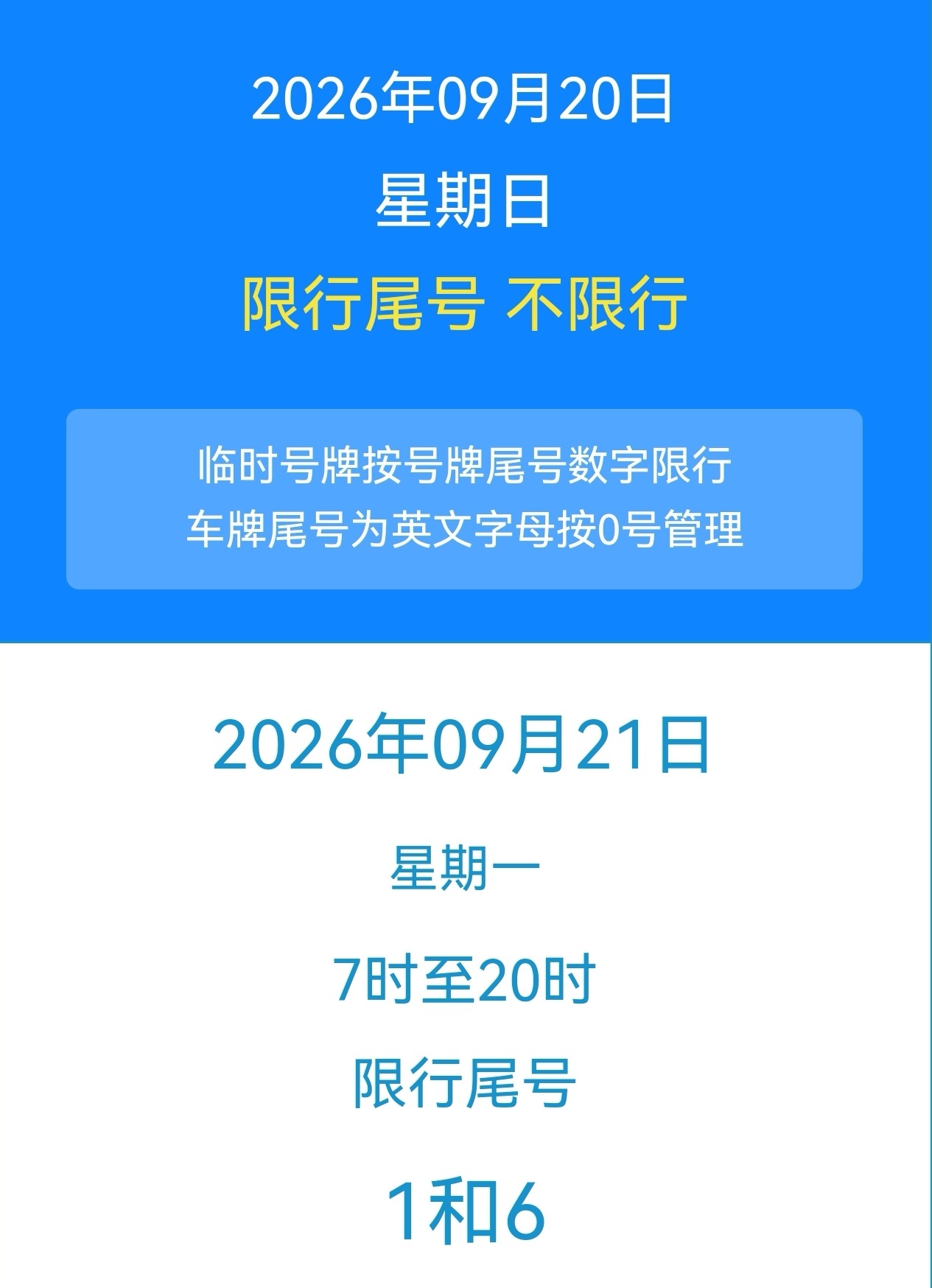 9月28日起北京机动车尾号限行轮换