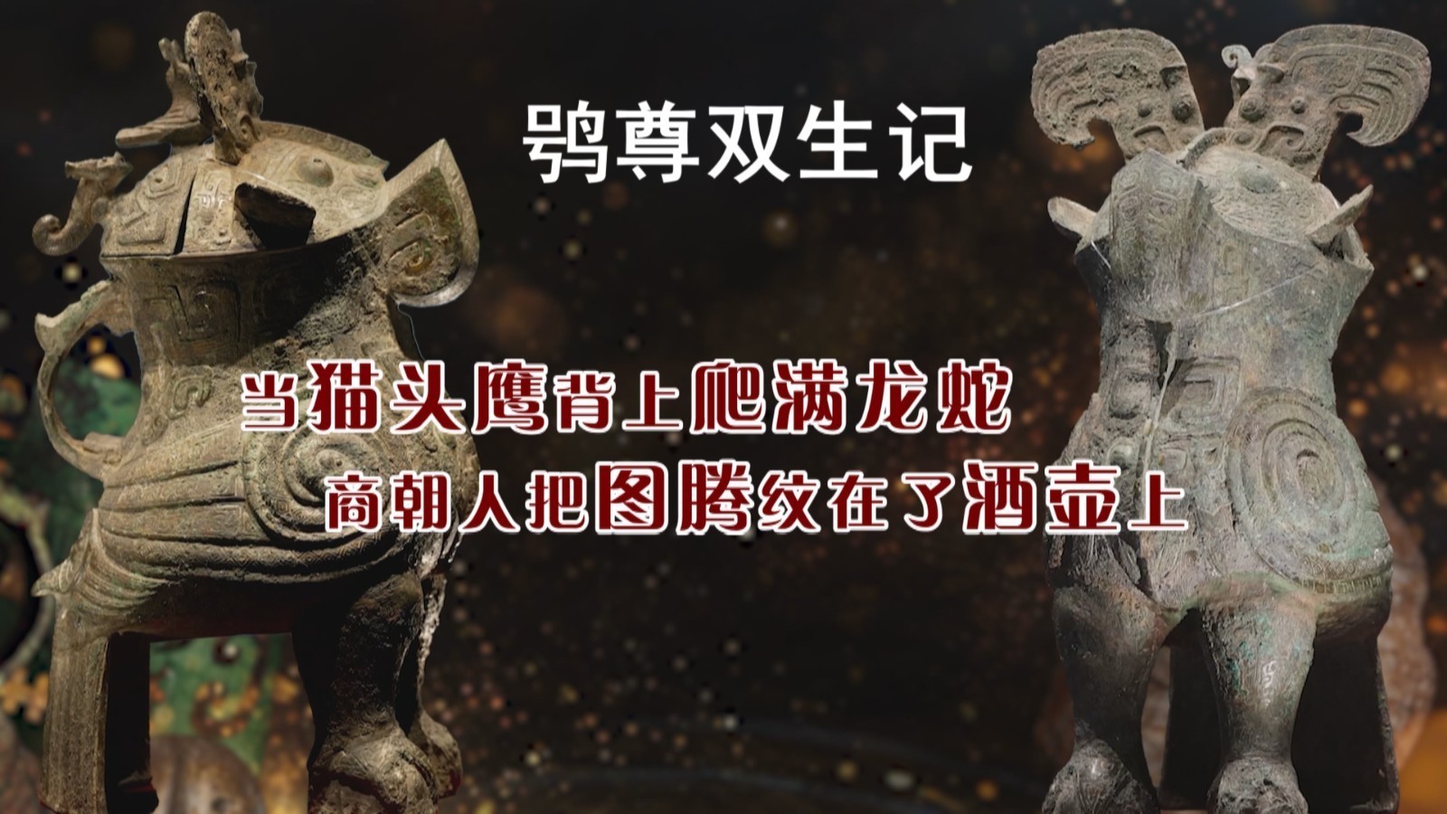 鸮尊双生记：当猫头鹰背上爬满龙蛇，商朝人把图腾纹在了酒壶上！