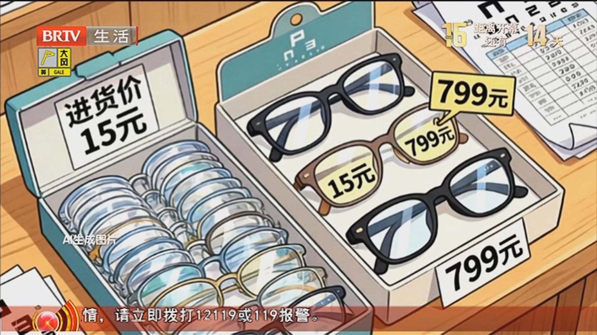 15元进货卖出时报价799元 眼镜行业溢价惊人 主播说：眼镜行业的暴利究竟从何而来
