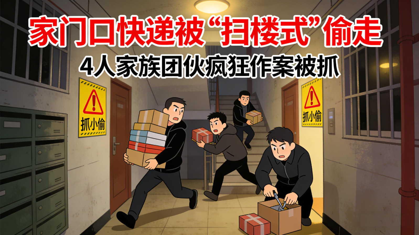 家门口快递被“扫楼式”偷走 家门口快递被“扫楼式”偷走