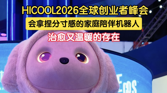 HICOOL2026全球创业者峰会 会拿捏分寸感的家庭陪伴机器人 治愈又温暖的存在