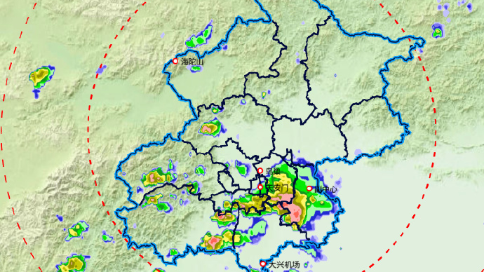 北京城区已普降中雨!周日还有明显雷阵雨 北京城区已普降中雨!周日还有明显雷阵雨
