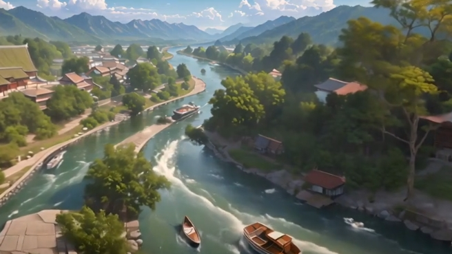 何以中国丨AI重绘大运河:十年蝶变,水润京华 何以中国丨AI重绘大运河:十年蝶变,水润京华