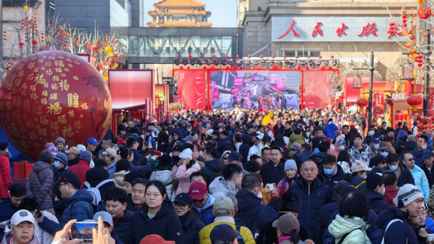 隆福寺“同款年货”初一继续排大队,游客买到面包打视频“炫耀” 隆福寺“同款年货”初一继续排大队,游客买到面包打视频“炫耀”