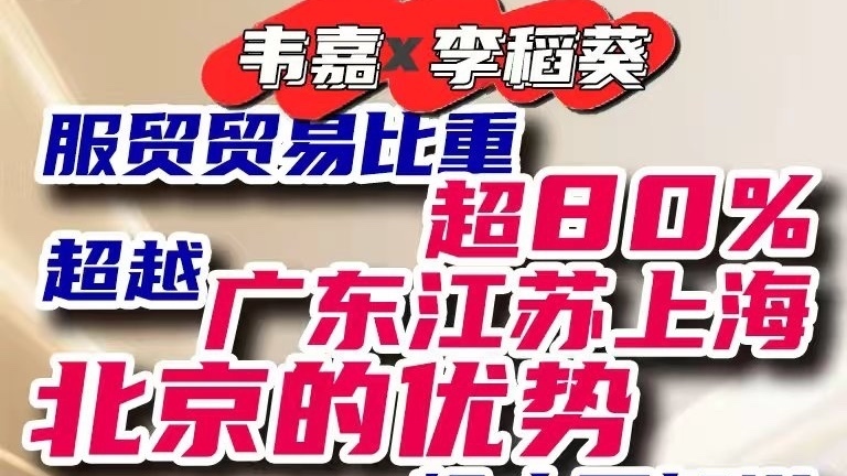 韦嘉x李稻葵：服贸贸易比重超80% 北京的优势一般人不知道