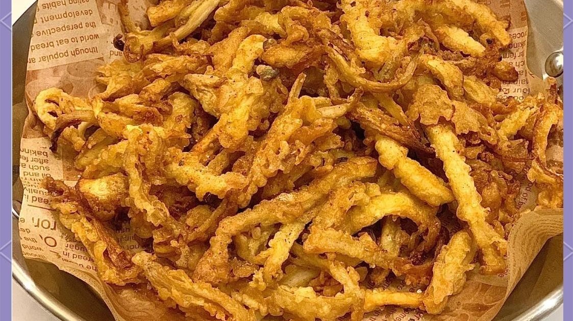 椒盐杏鲍菇，超美味下酒菜