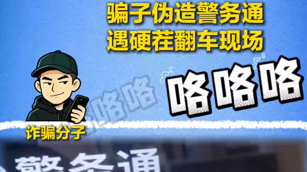 骗子伪造警务通 遇硬茬翻车现场 骗子伪造警务通 遇硬茬翻车现场
