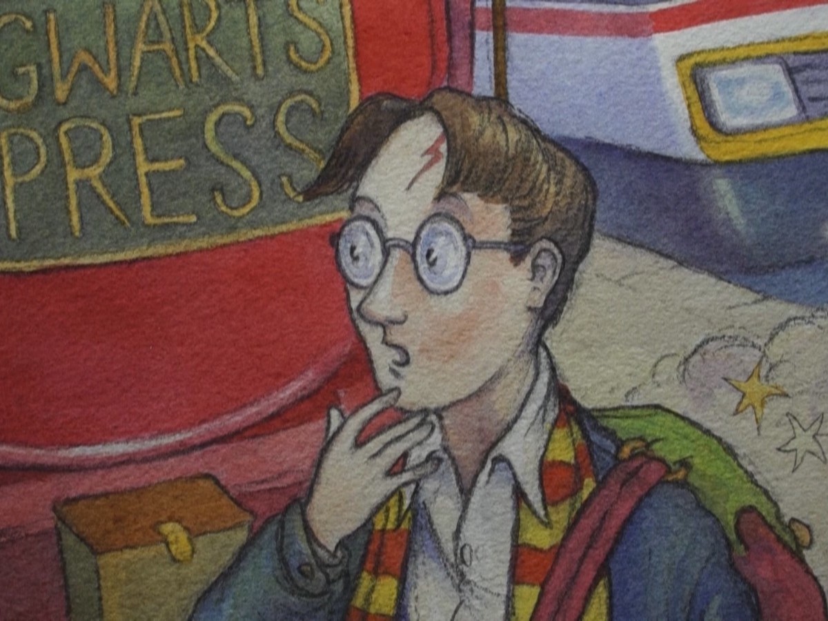 《哈利波特与魔法石》首版封面手绘原稿将拍卖 《哈利波特与魔法石》首版封面手绘原稿将拍卖