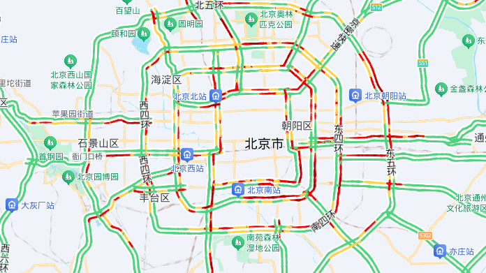 北京明天仍有分散性阵雨，夜间能见度转差！最易拥堵路段