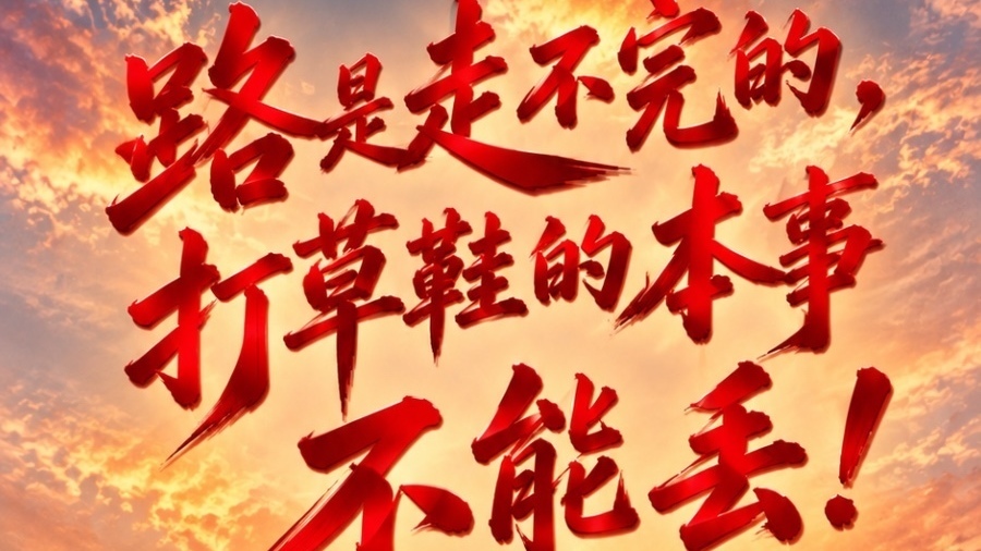 路是走不完的，打草鞋的本事不能丢！
