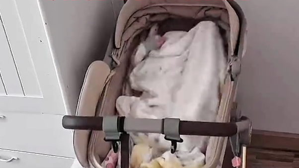 三个月的宝宝意外被盖被蒙住了头 妈妈上一秒还在睡觉下一秒突然醒了