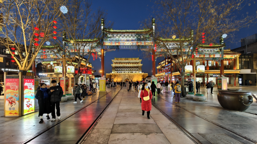 多图直击！前门大街北京坊年味儿十足