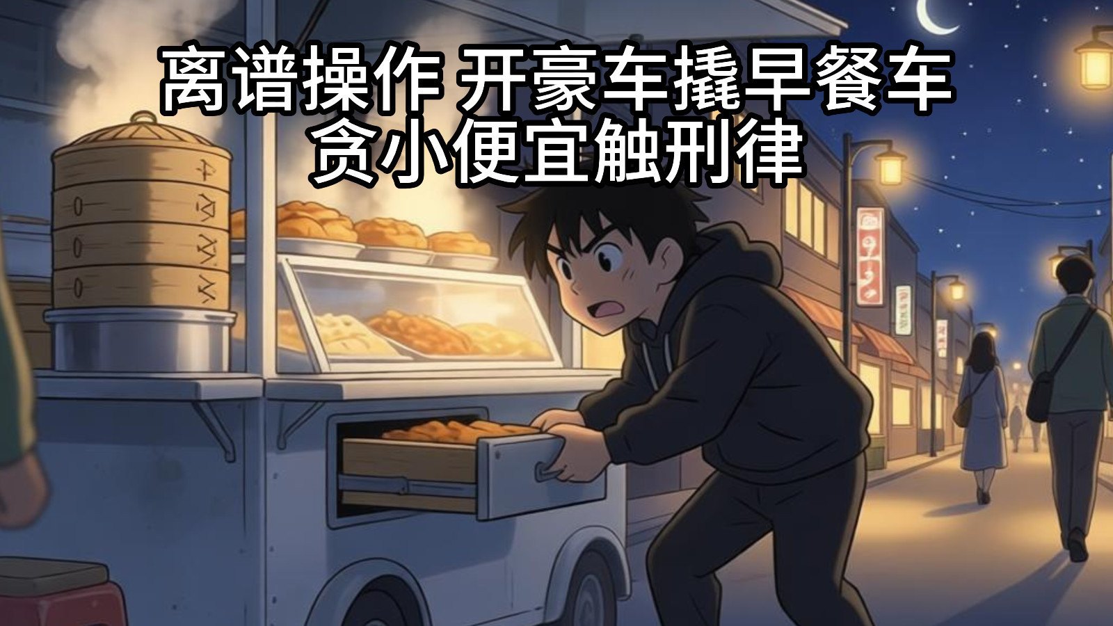 离谱操作！开豪车撬早餐车，贪小便宜触刑律