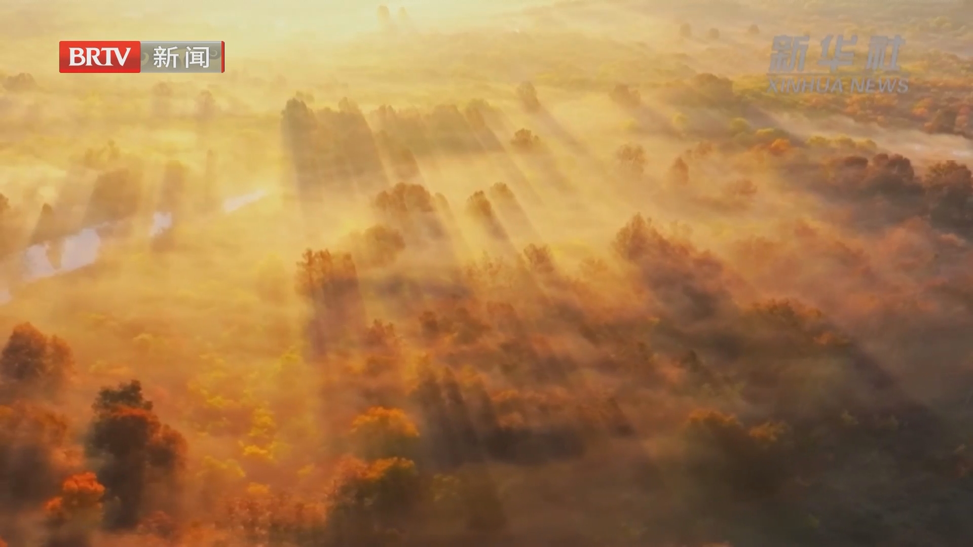 内蒙古:额尔古纳湿地现“丁达尔效应”美景 内蒙古:额尔古纳湿地现“丁达尔效应”美景