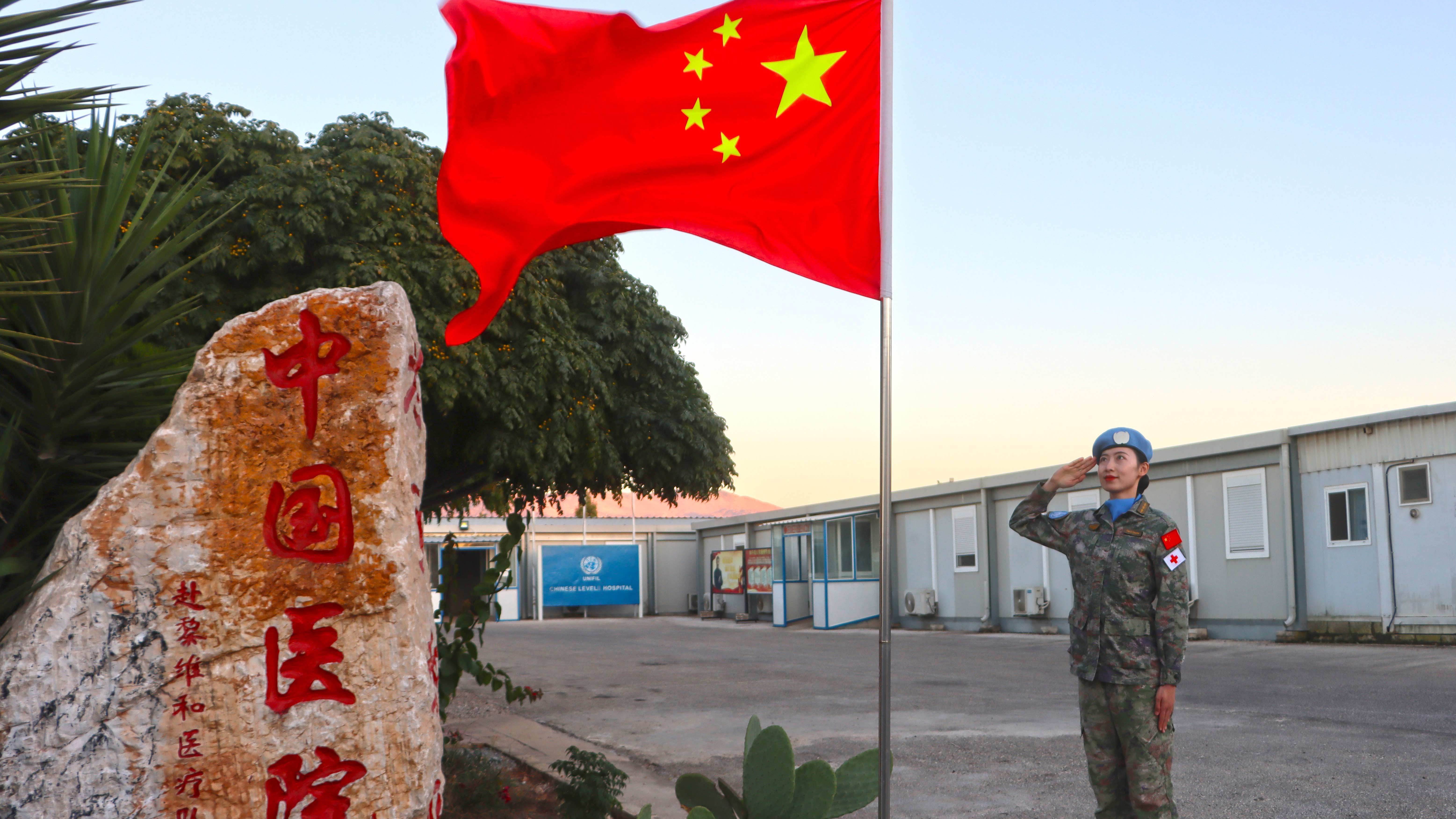 中国蓝盔在战位为祖国庆生 中国蓝盔在战位为祖国庆生