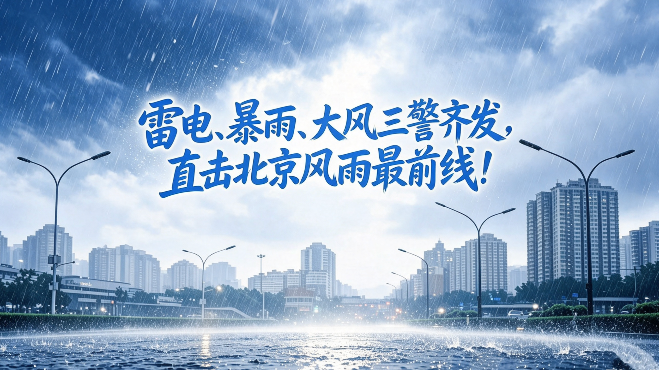 雷电、暴雨、大风三警齐发！直击北京风雨最前线