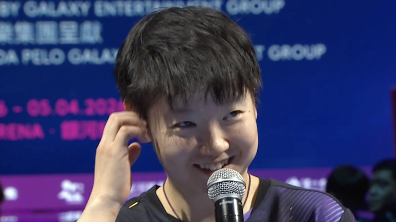 孙颖莎4-0零封莎宾·温特,连续四届晋级世界杯决赛 孙颖莎4-0零封莎宾·温特,连续四届晋级世界杯决赛