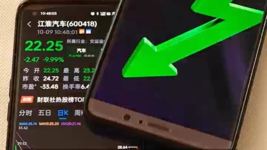 尊界刹车踏板支架断裂风波持续，江淮汽车再度跌停